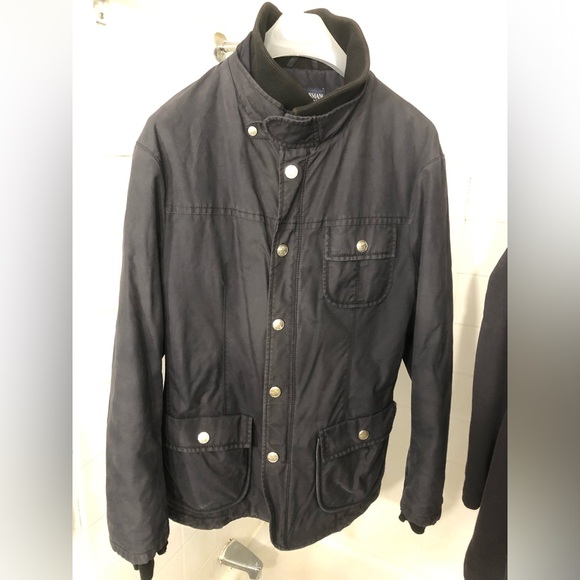 AJ Armani Jeans Saetta Riders  chic luxury jacket coat size Xl - Picture 1 of 12